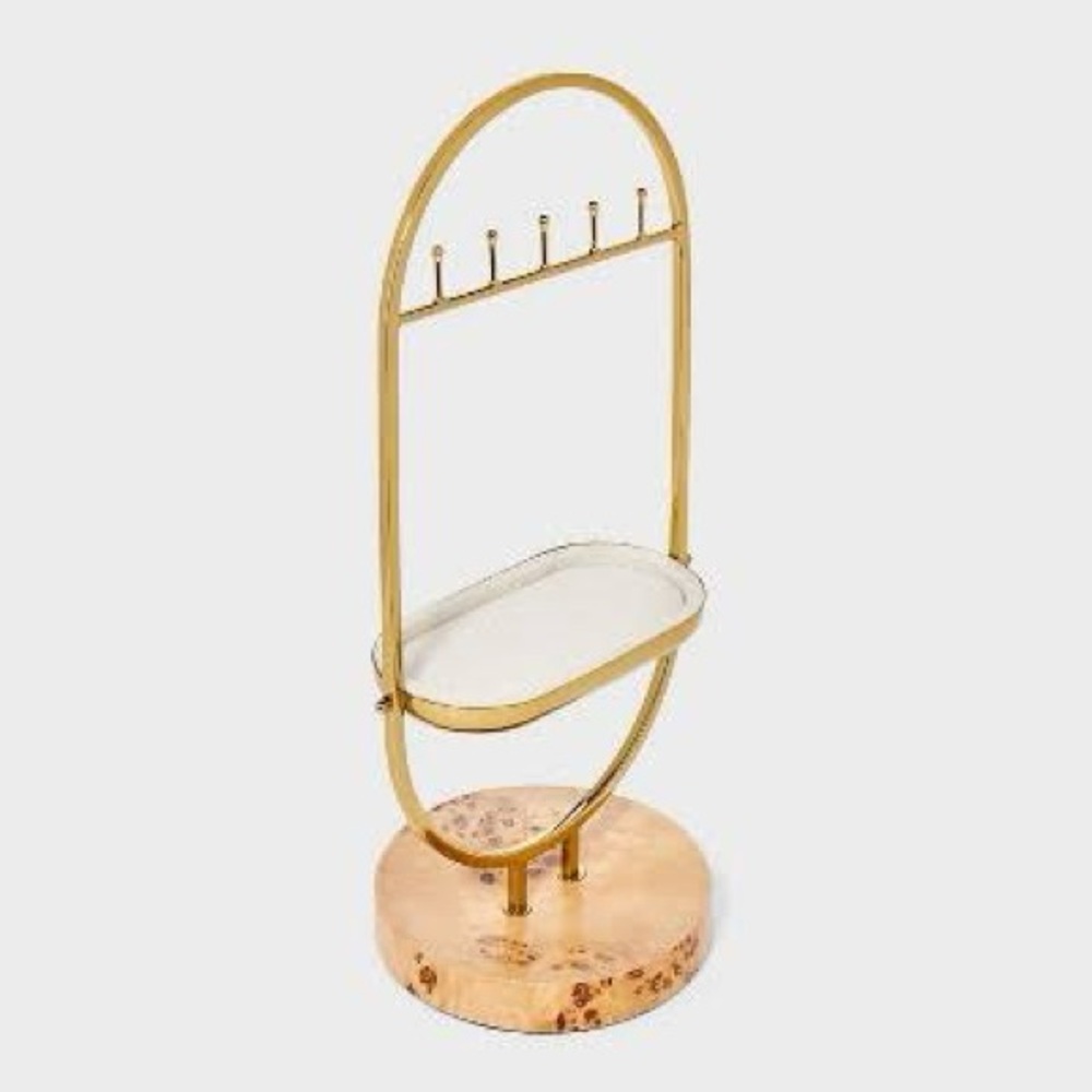 A New Day oval Burlwood jewelry stand